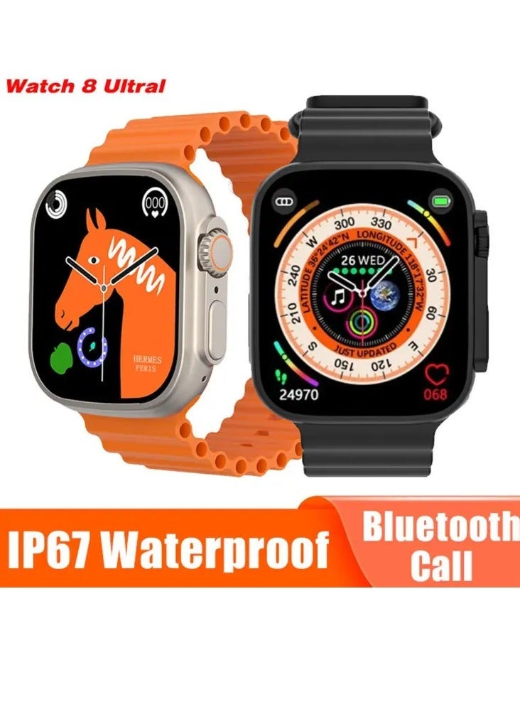JSYES New Smart Watch Ultra 1.85 Full Touch NFC Men Women Smartwatch Series 8 Bluetooth Call Waterproof Sports Sleep Monitoring Heart Rate Watches(Black) - Image 3